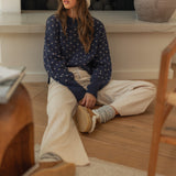 Heartbeat Patterned Cropped Sweater - alldeserved.com