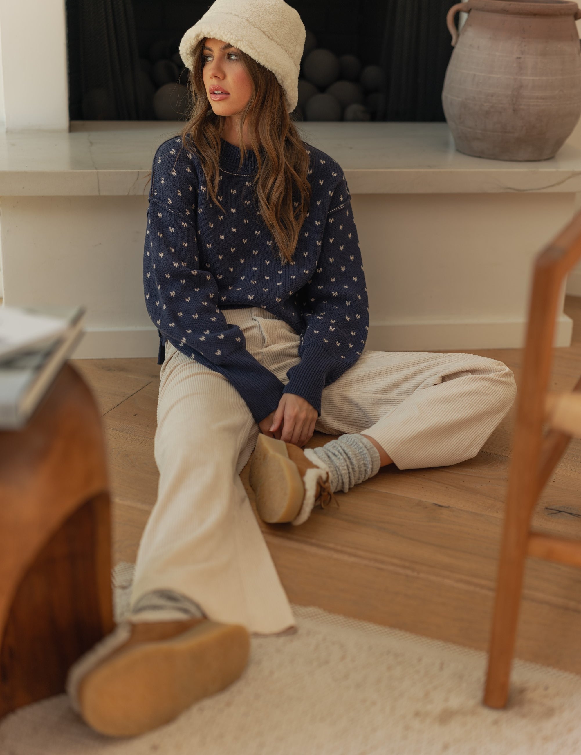 Heartbeat Patterned Cropped Sweater - alldeserved.com