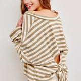 Blanche Oversized Striped Sweatshirt - alldeserved.com
