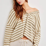 Blanche Oversized Striped Sweatshirt - alldeserved.com
