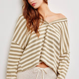 Blanche Oversized Striped Sweatshirt - alldeserved.com