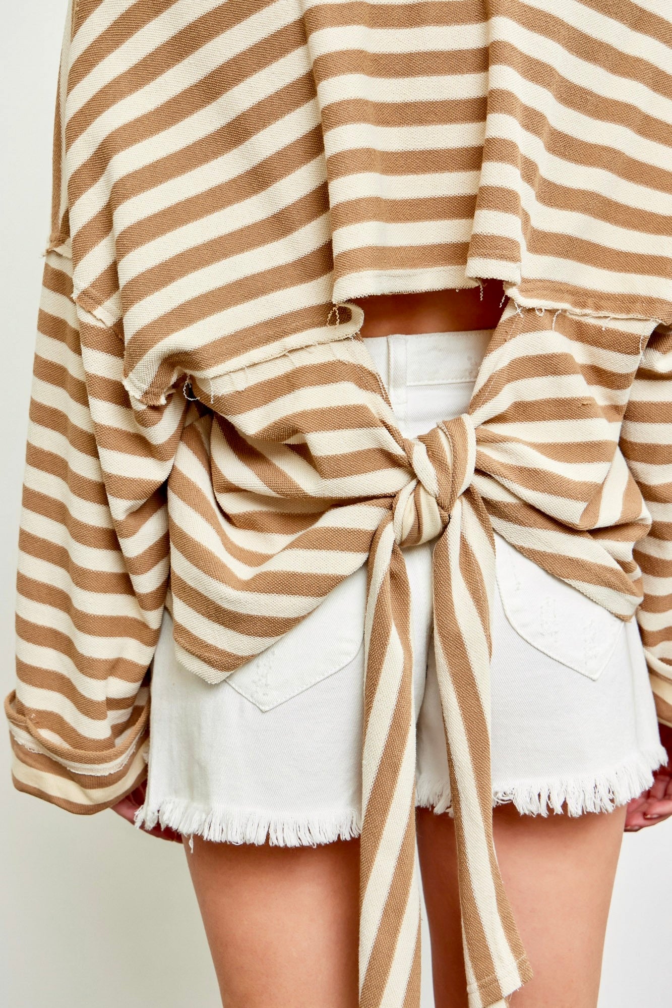 Blanche Oversized Striped Sweatshirt - alldeserved.com