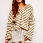 Blanche Oversized Striped Sweatshirt - alldeserved.com