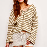 Blanche Oversized Striped Sweatshirt - alldeserved.com