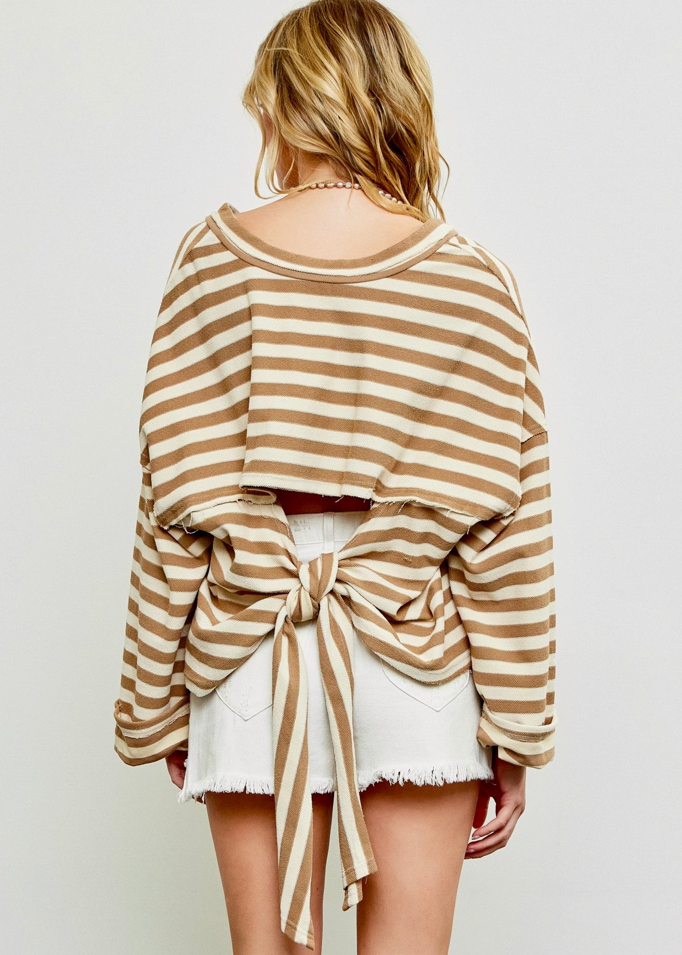 Blanche Oversized Striped Sweatshirt - alldeserved.com