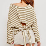 Blanche Oversized Striped Sweatshirt - alldeserved.com
