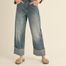 Ayla Straight Leg Cuffed Hem Jeans - alldeserved.com