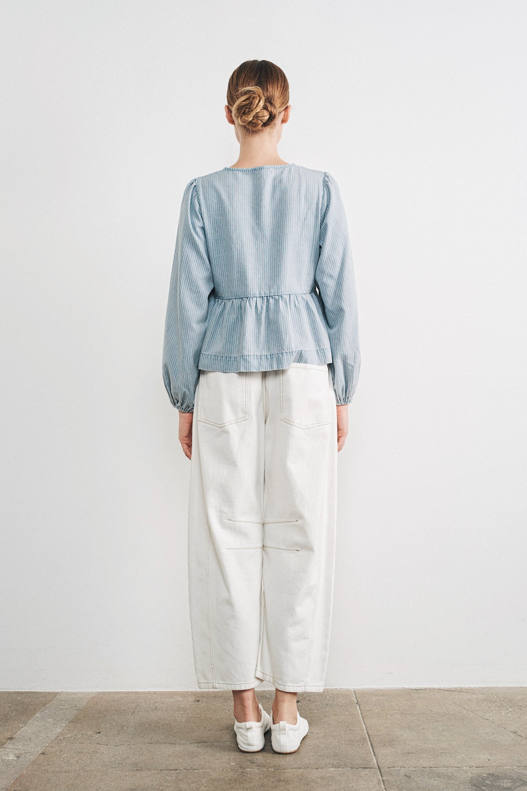 Amara Bow Denim Blouse - alldeserved.com