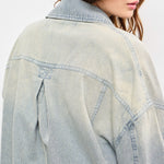 Railroad Stripe Washed Denim Jacket - alldeserved.com