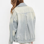Railroad Stripe Washed Denim Jacket - alldeserved.com