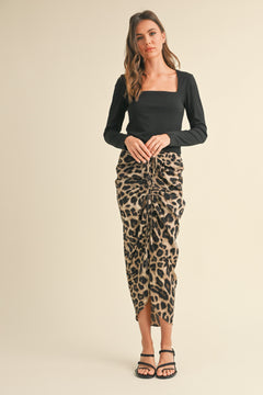 Leopard Print Pencil Skirt - alldeserved.com