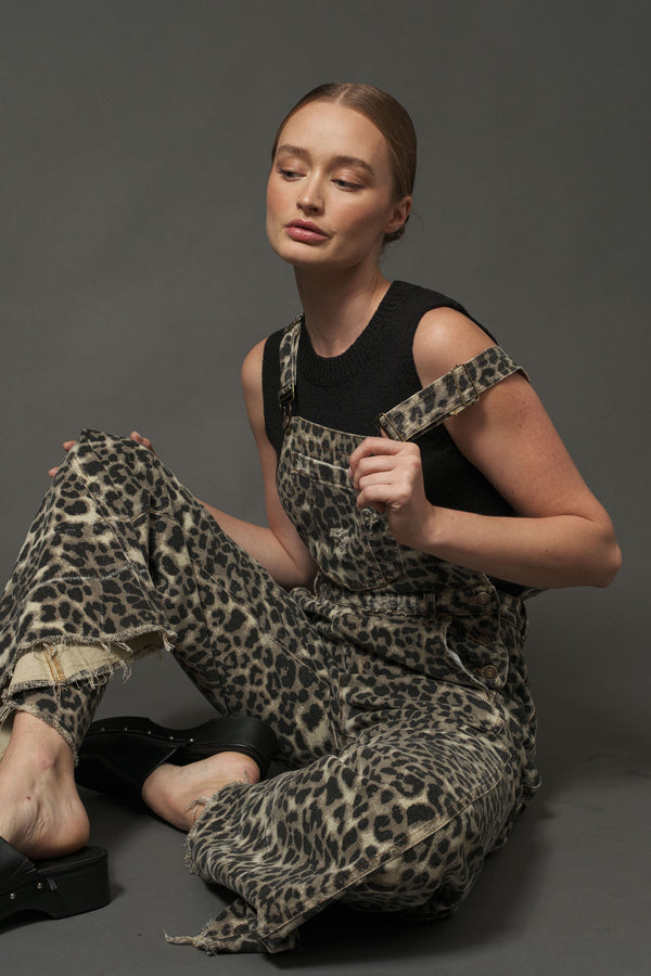 Urban Jungle Leopard Denim Overall - alldeserved.com