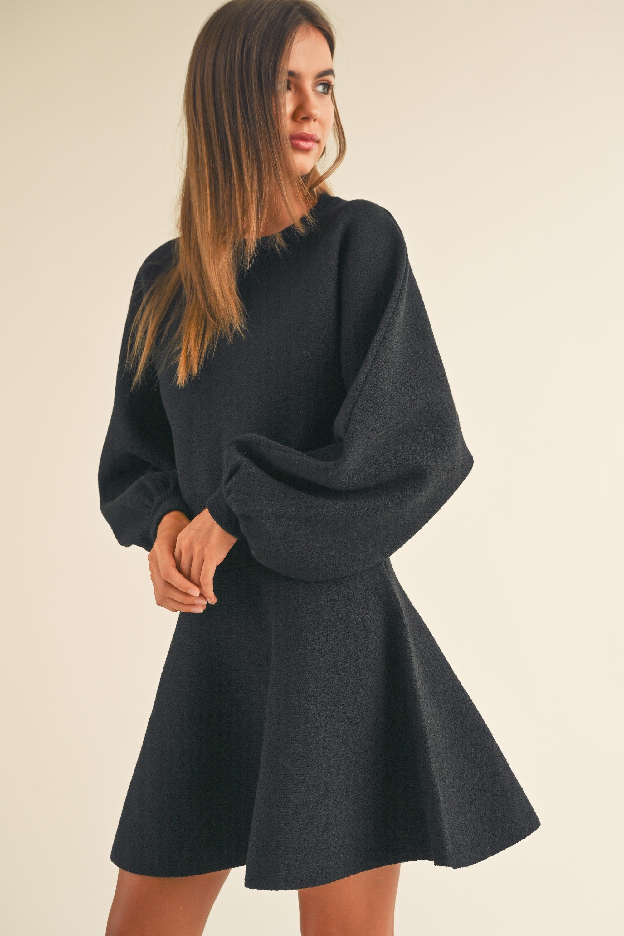 sweater dress babydoll Obsessed Black Button placket Babydoll Hollister Sueter Hollister Cable-Knit