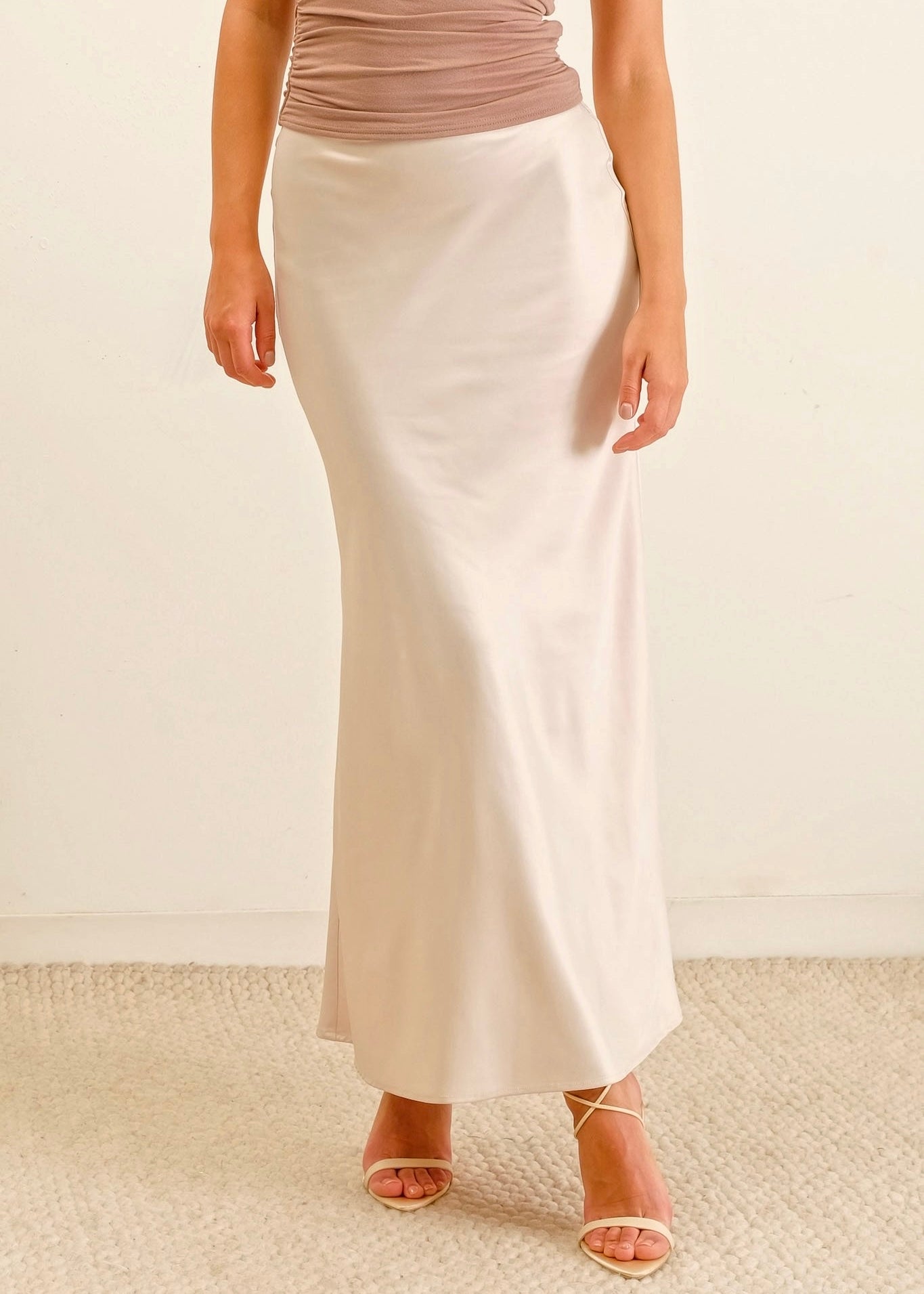 Celeste Satin Maxi Skirt - alldeserved.com