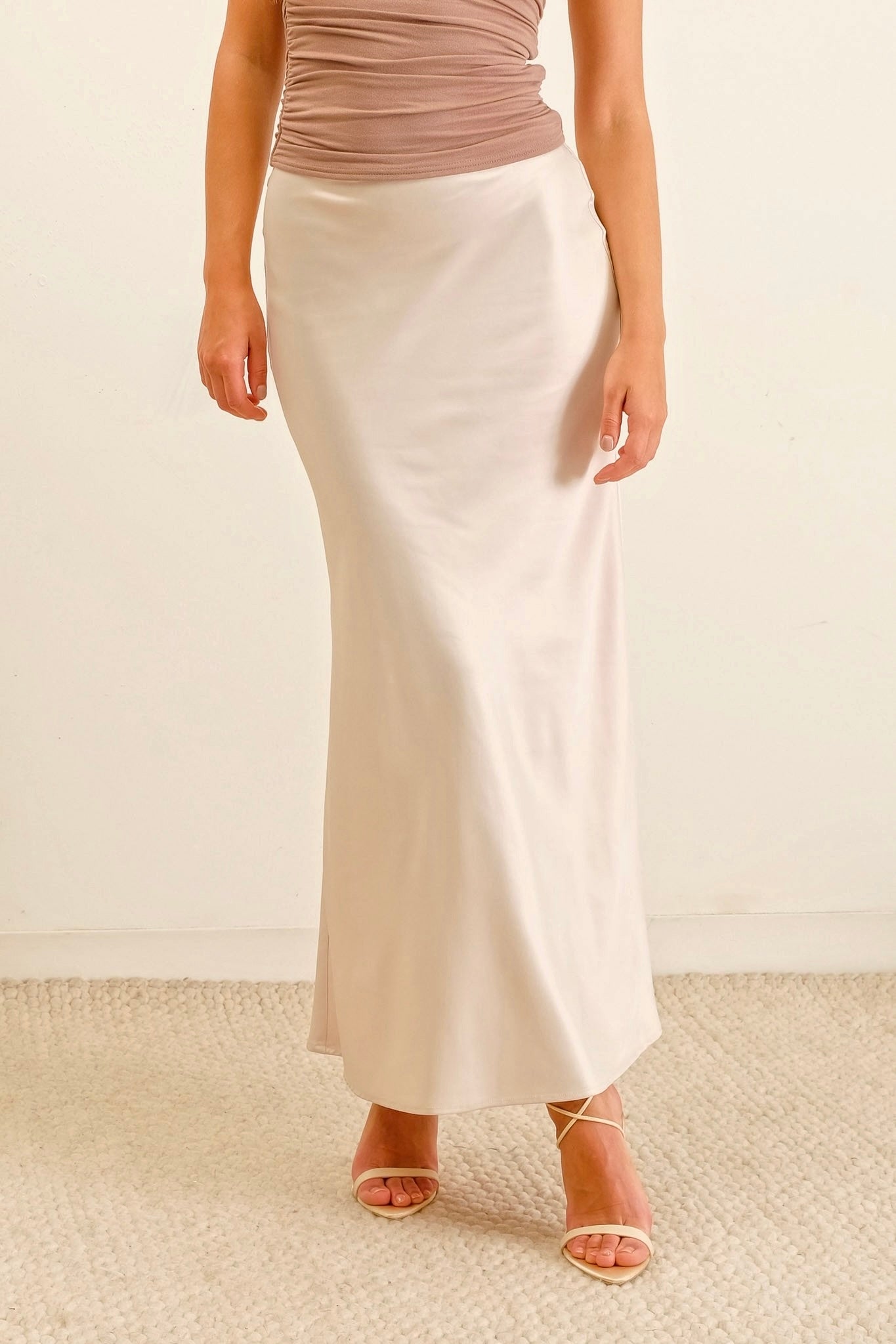 Celeste Satin Maxi Skirt - alldeserved.com