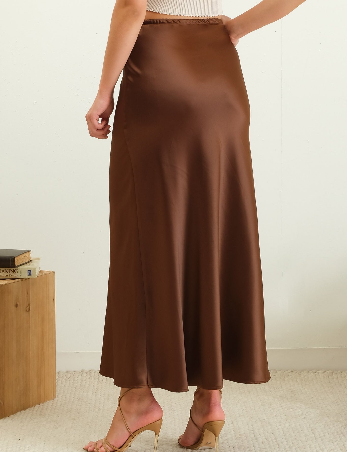 Celeste Satin Maxi Skirt - alldeserved.com