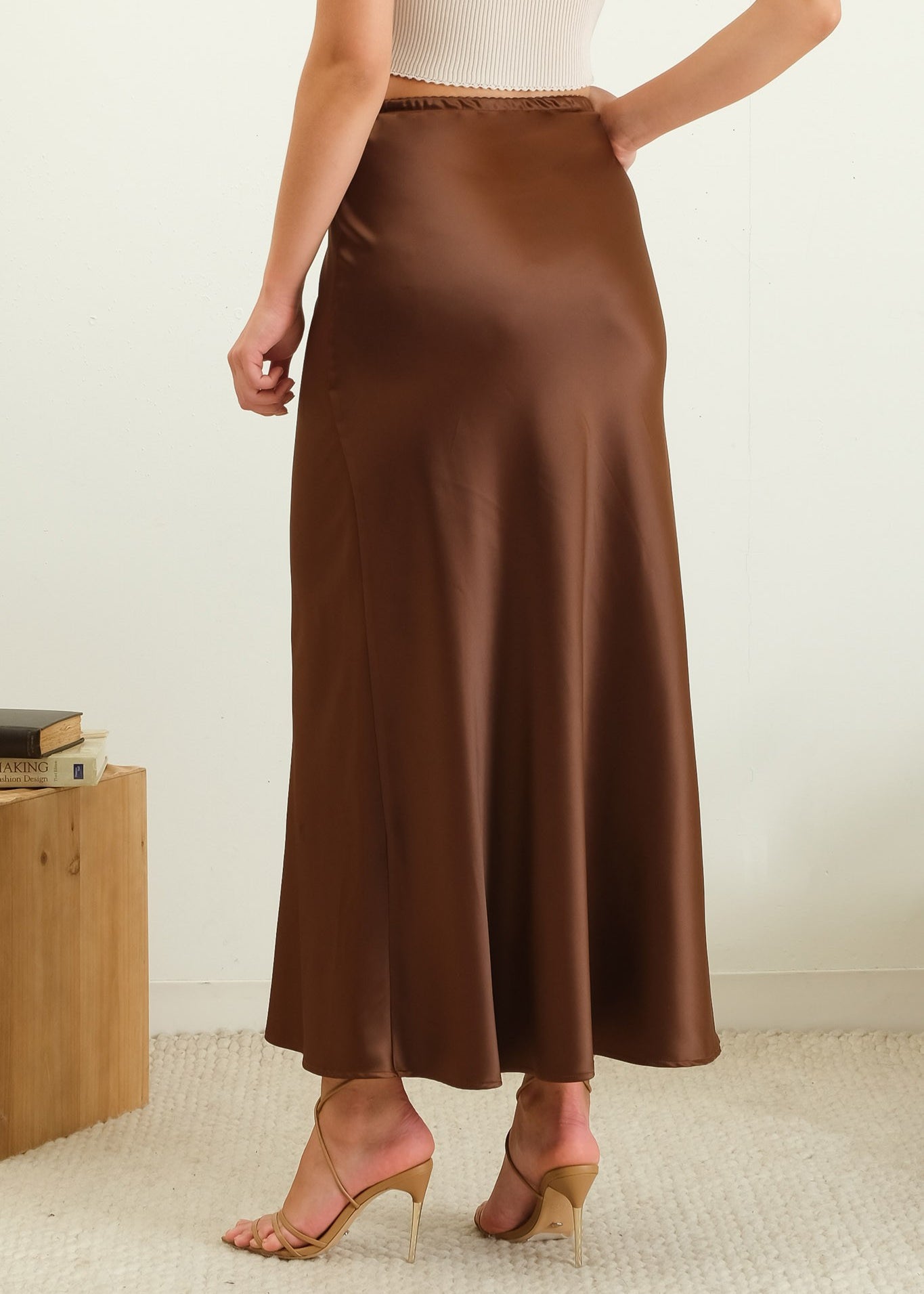 Celeste Satin Maxi Skirt - alldeserved.com