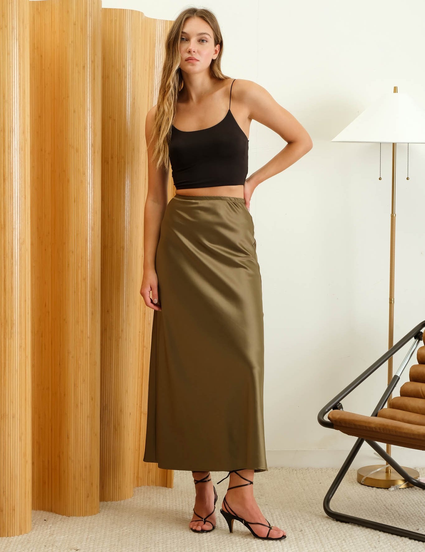 Celeste Satin Maxi Skirt - alldeserved.com