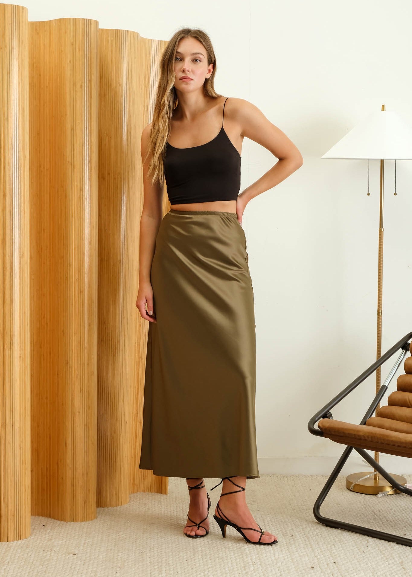 Celeste Satin Maxi Skirt - alldeserved.com