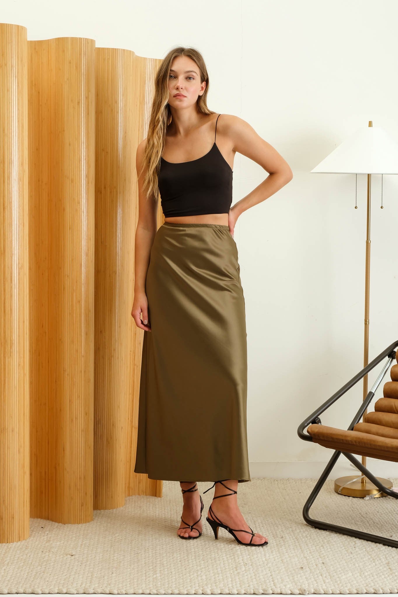 Celeste Satin Maxi Skirt - alldeserved.com