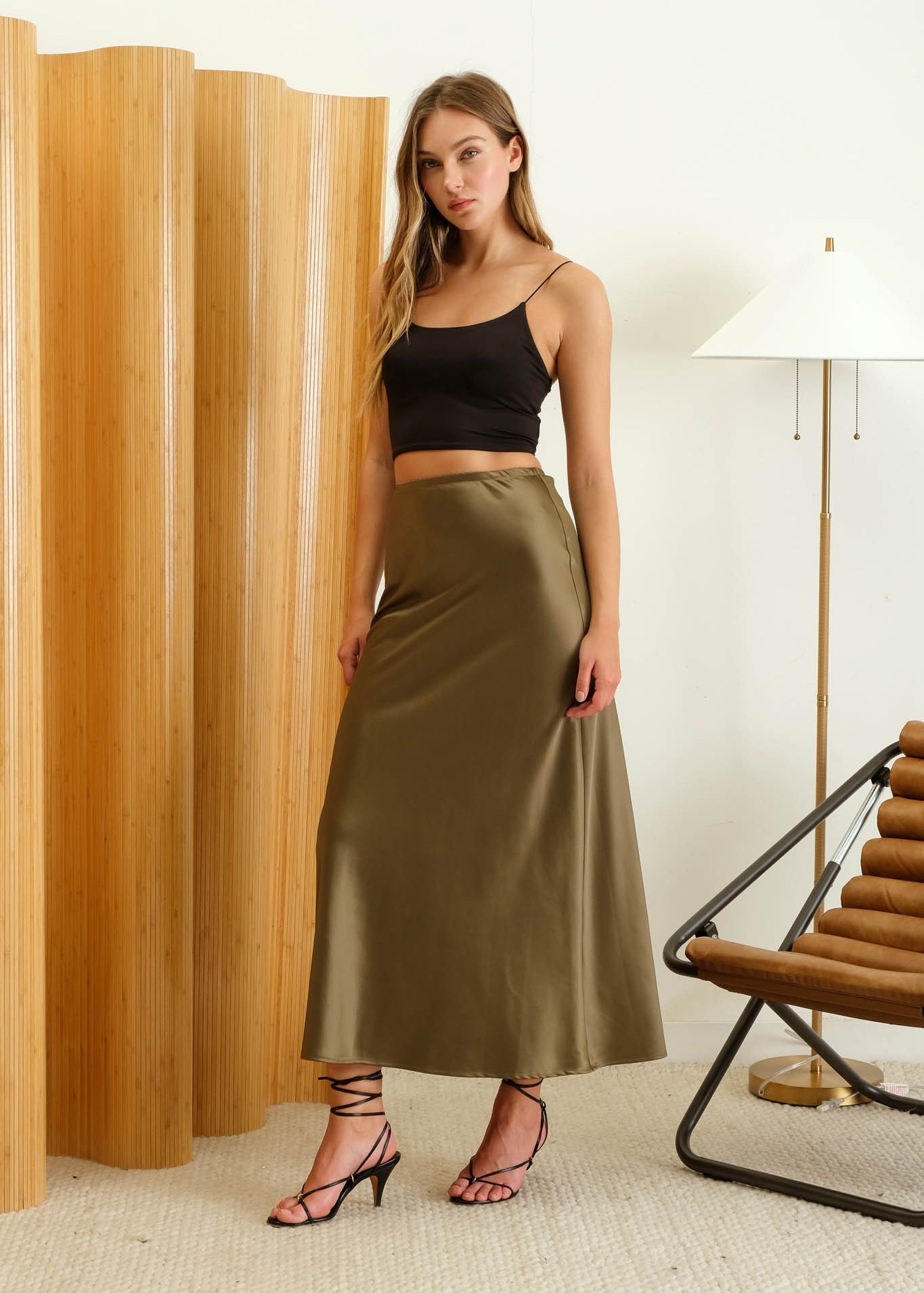Celeste Satin Maxi Skirt - alldeserved.com