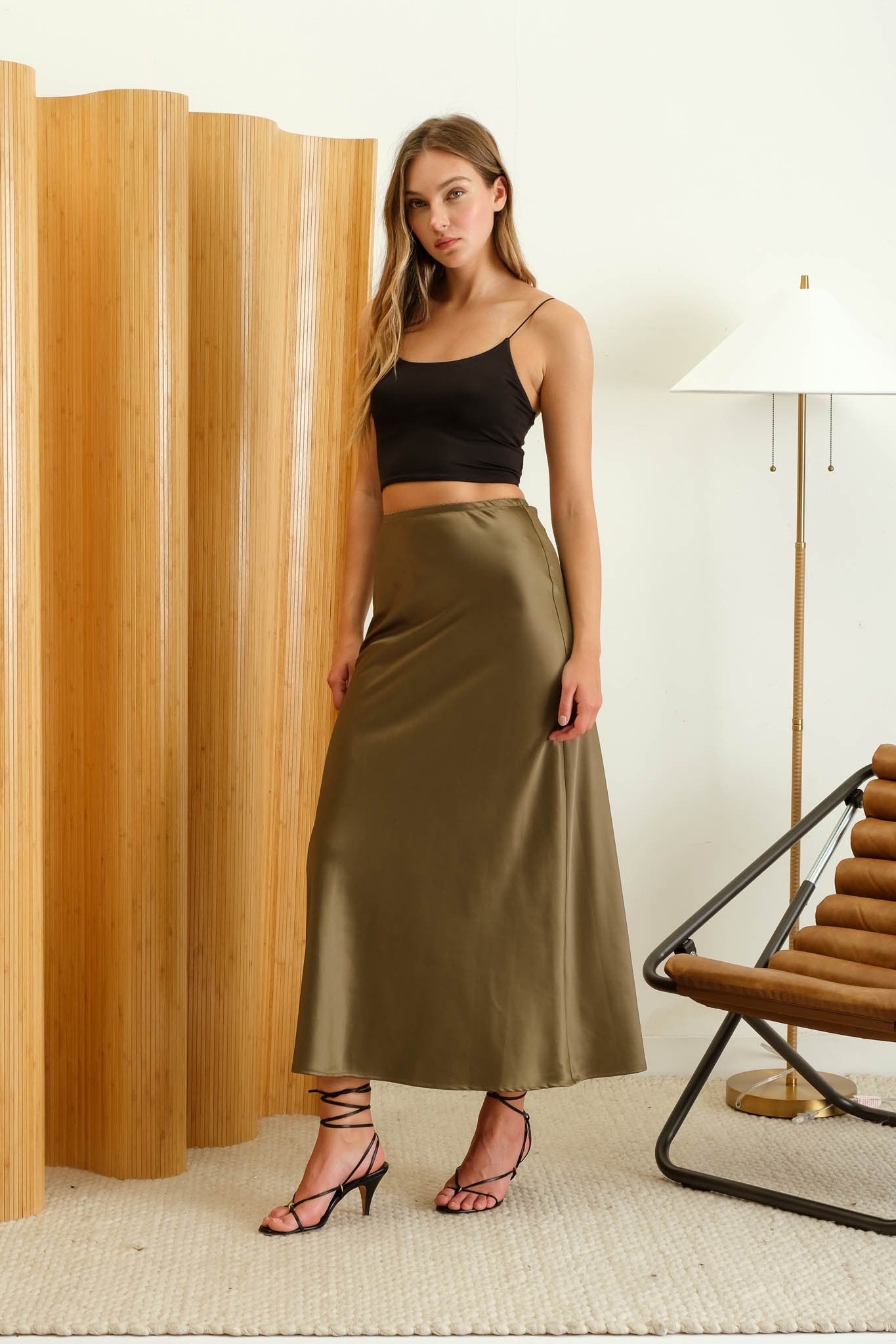 Celeste Satin Maxi Skirt - alldeserved.com