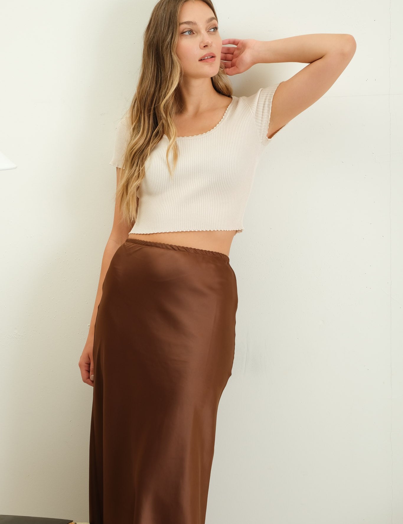 Celeste Satin Maxi Skirt - alldeserved.com