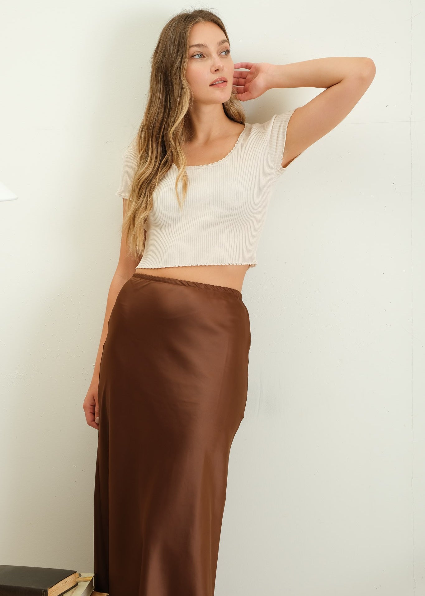 Celeste Satin Maxi Skirt - alldeserved.com