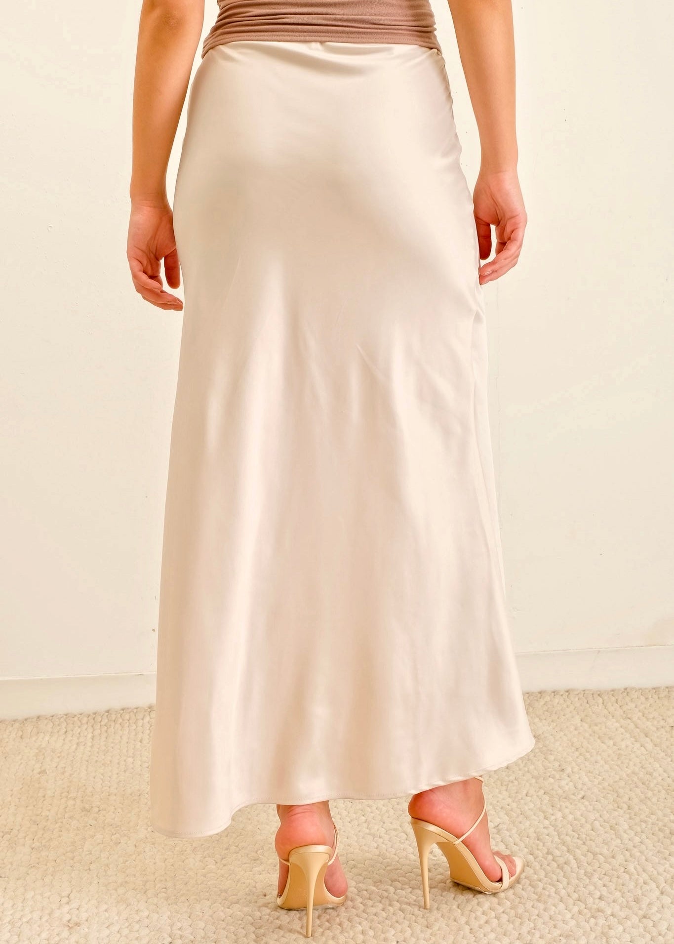 Celeste Satin Maxi Skirt - alldeserved.com