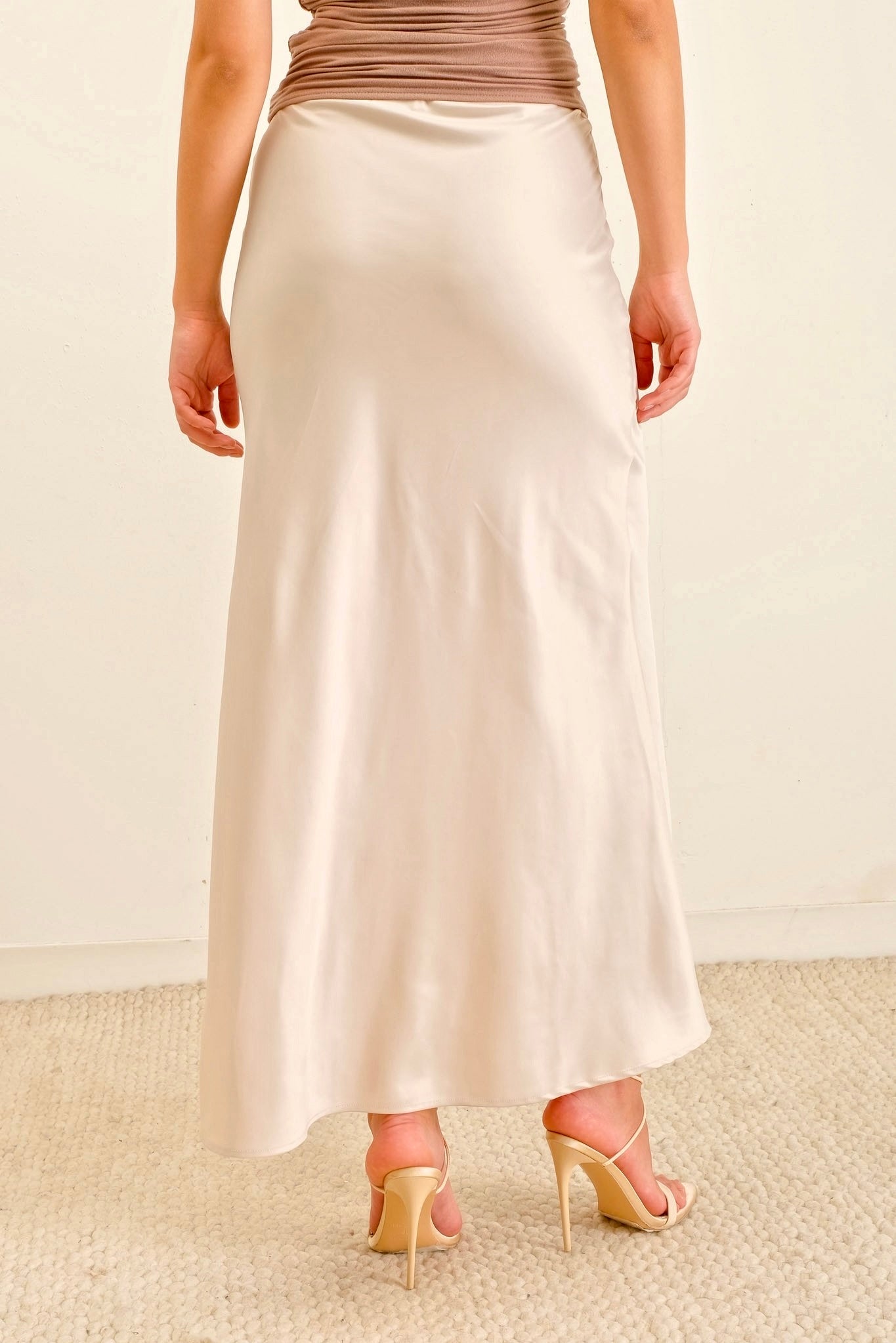 Celeste Satin Maxi Skirt - alldeserved.com