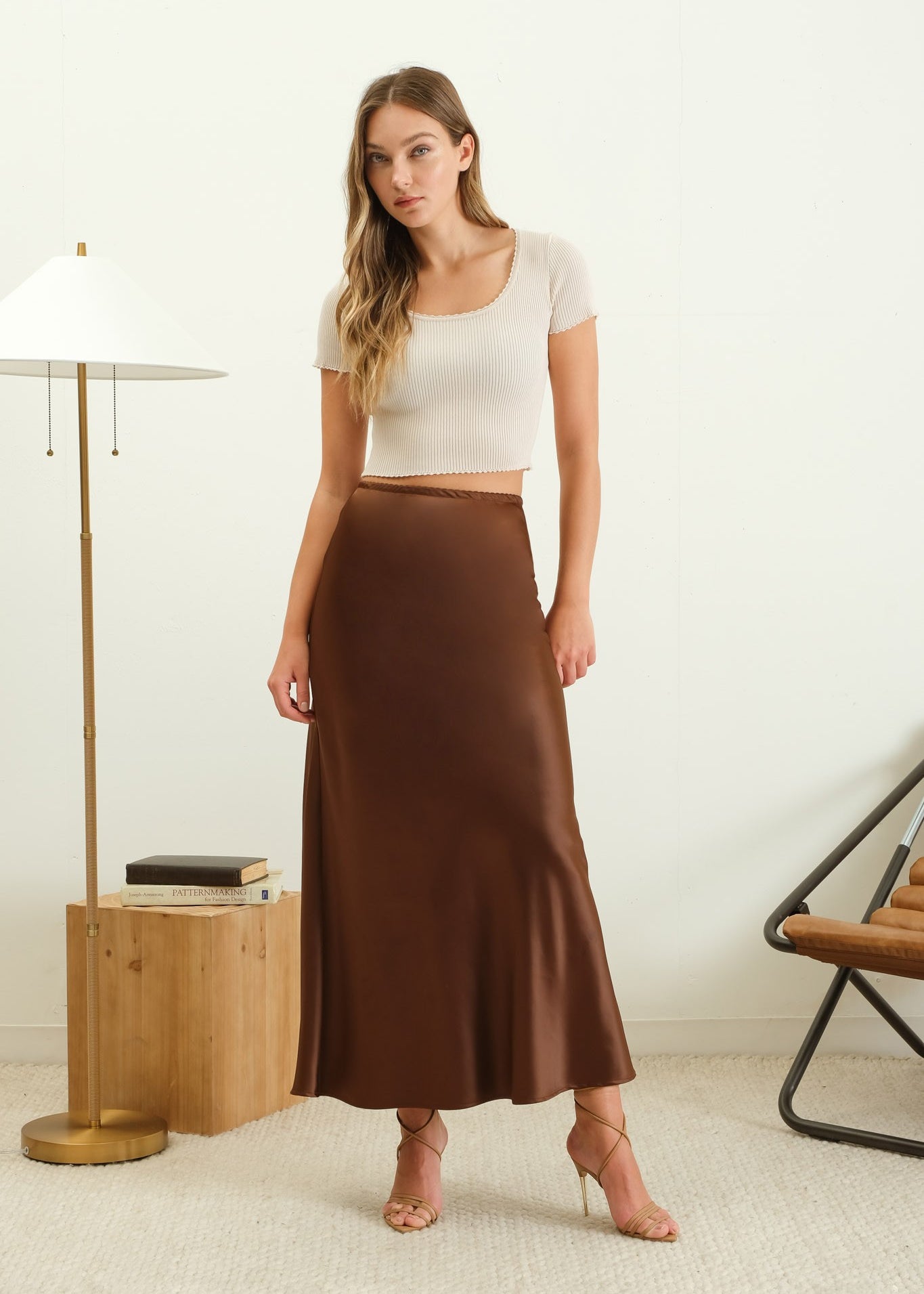 Celeste Satin Maxi Skirt - alldeserved.com