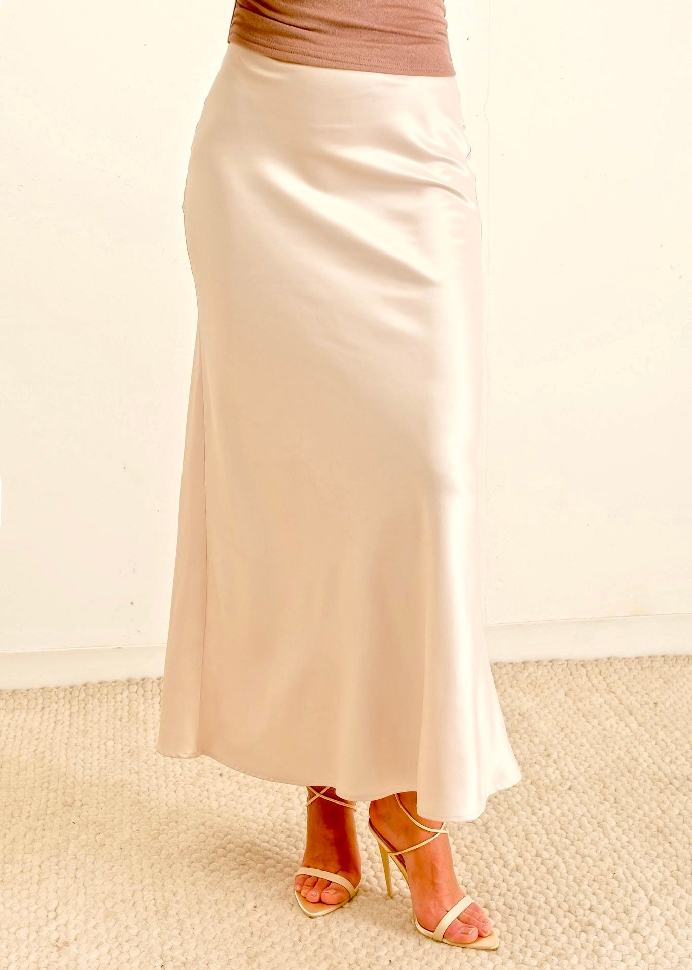 Celeste Satin Maxi Skirt - alldeserved.com