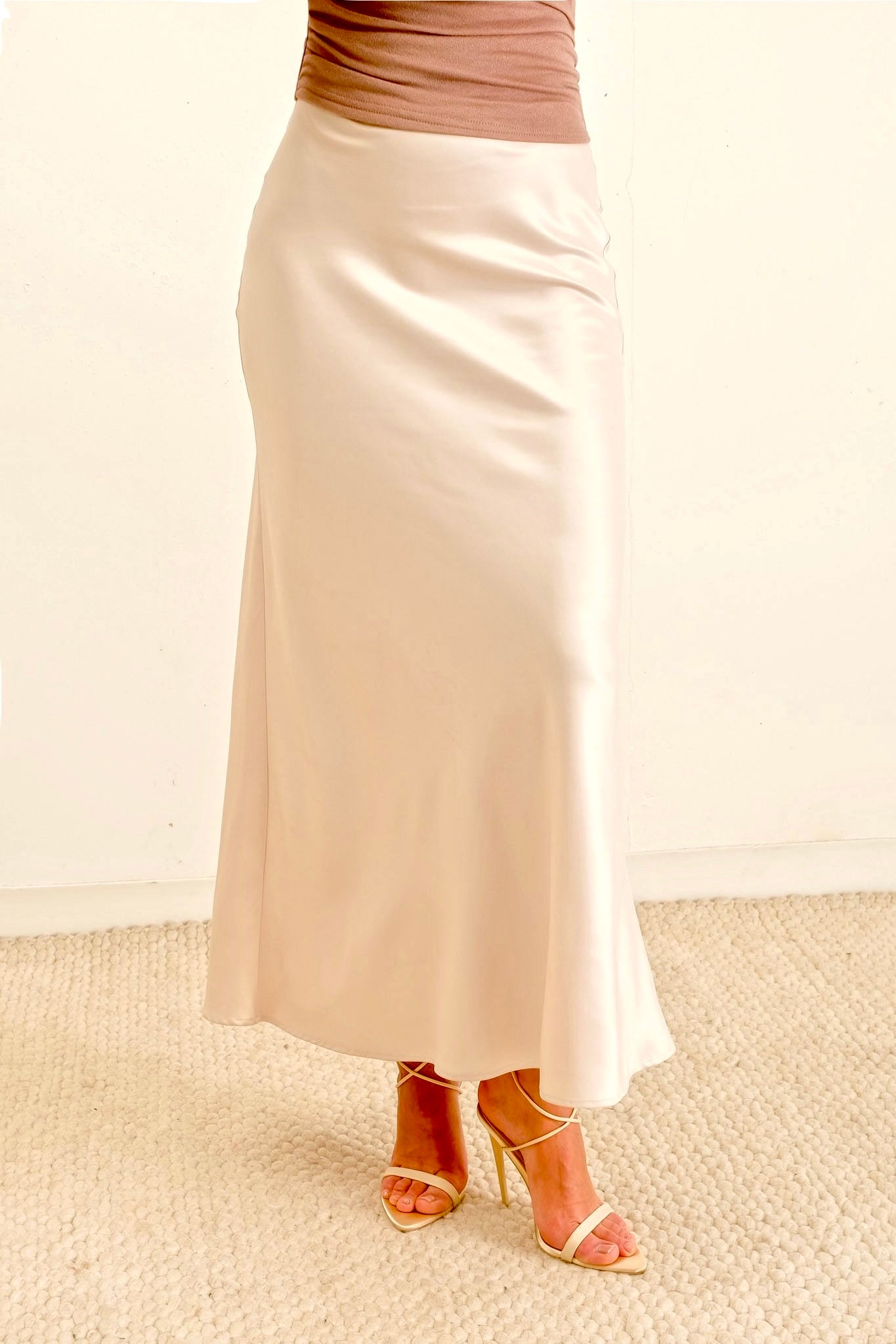 Celeste Satin Maxi Skirt - alldeserved.com