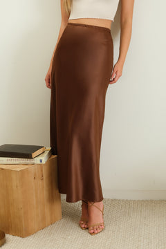 Celeste Satin Maxi Skirt - alldeserved.com
