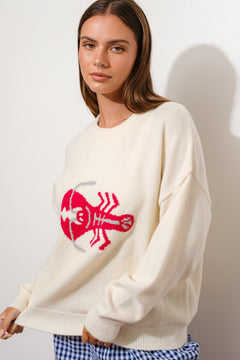 Coastal Lobster Knit Sweater - alldeserved.com