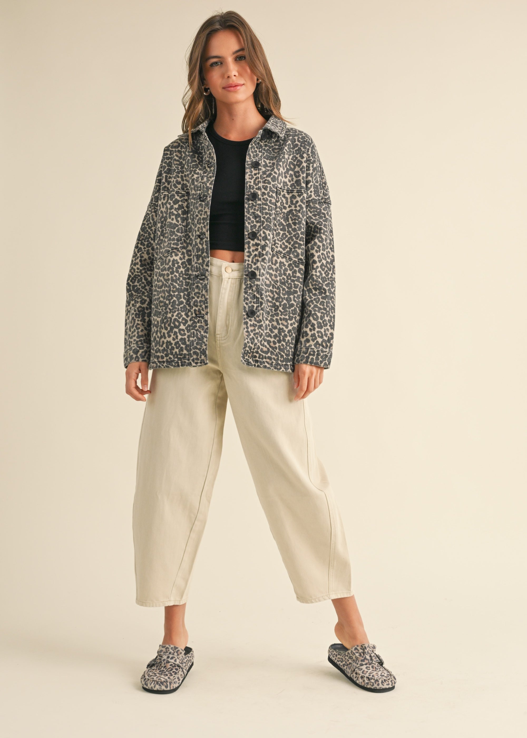 Leopard Print Denim Jacket - alldeserved.com