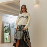 New York Print Casual Sweater - alldeserved.com