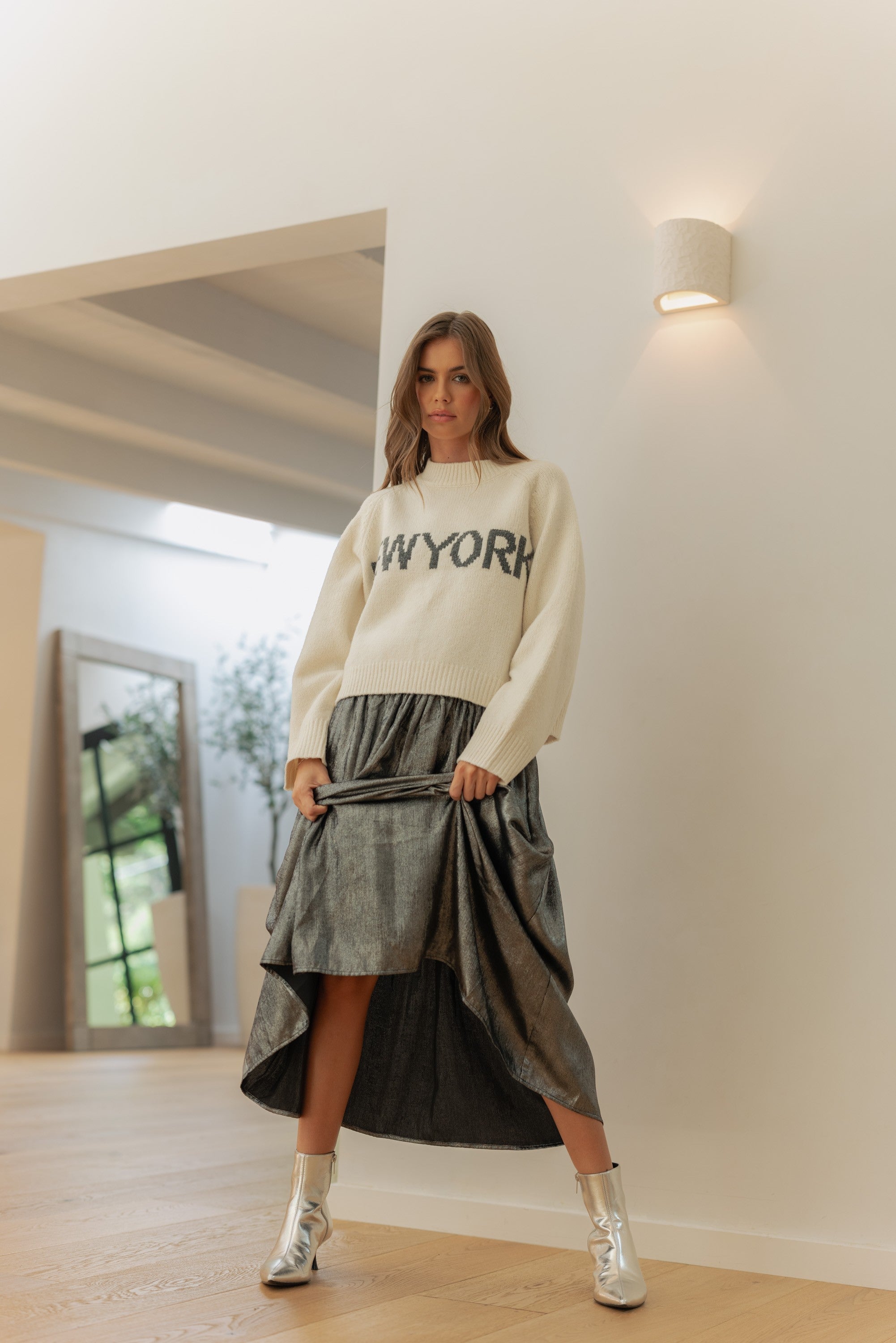 New York Print Casual Sweater - alldeserved.com