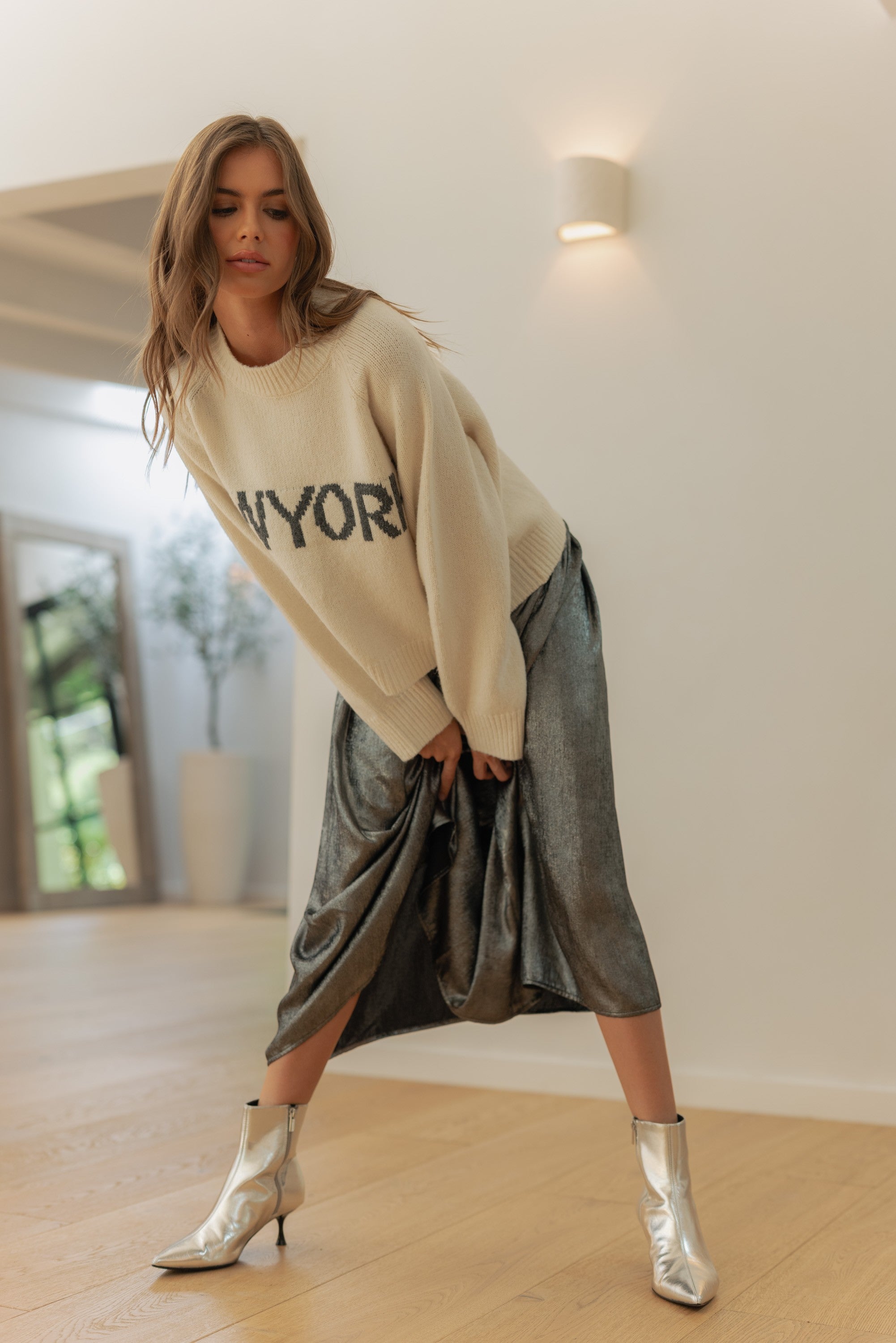 New York Print Casual Sweater - alldeserved.com