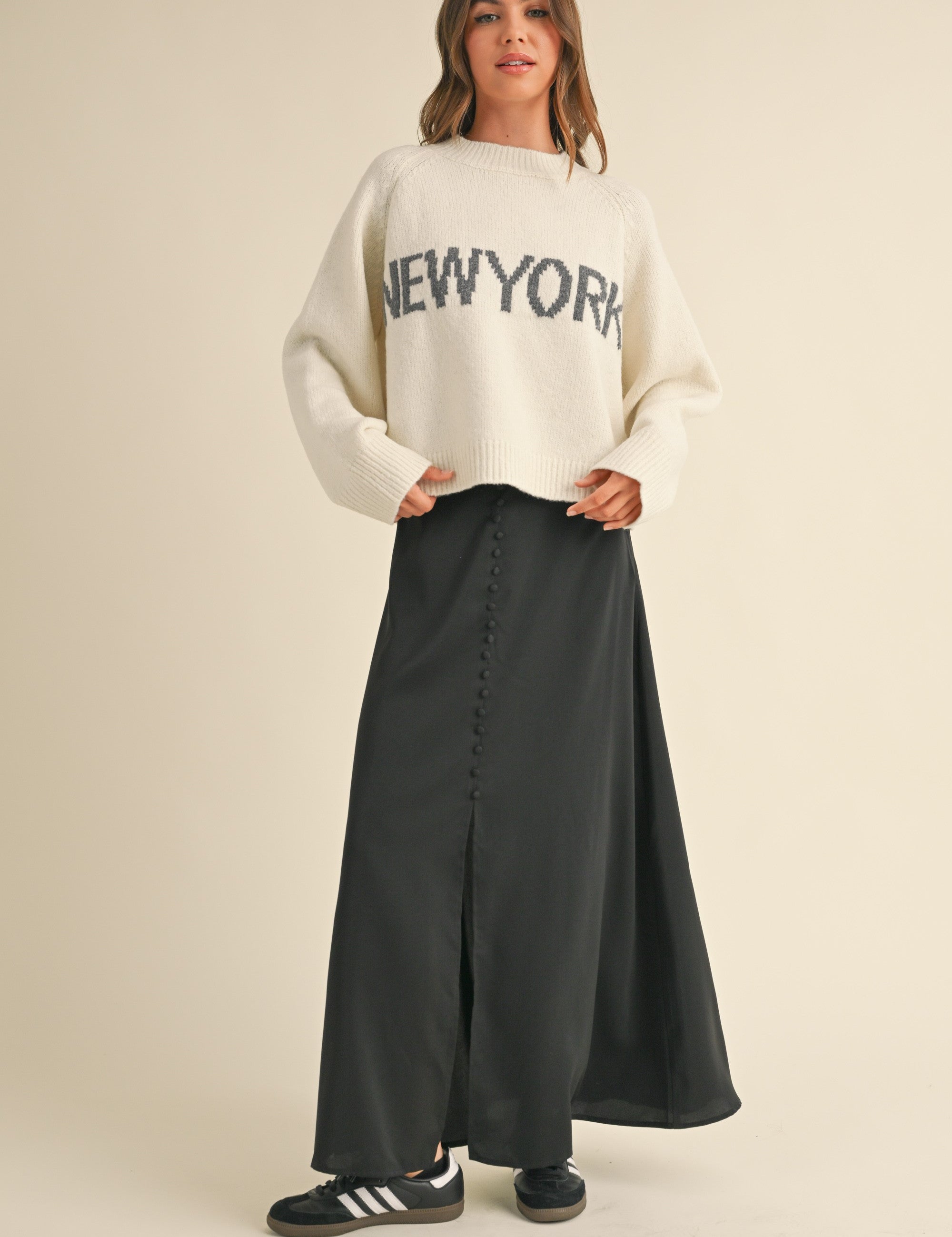 New York Print Casual Sweater - alldeserved.com