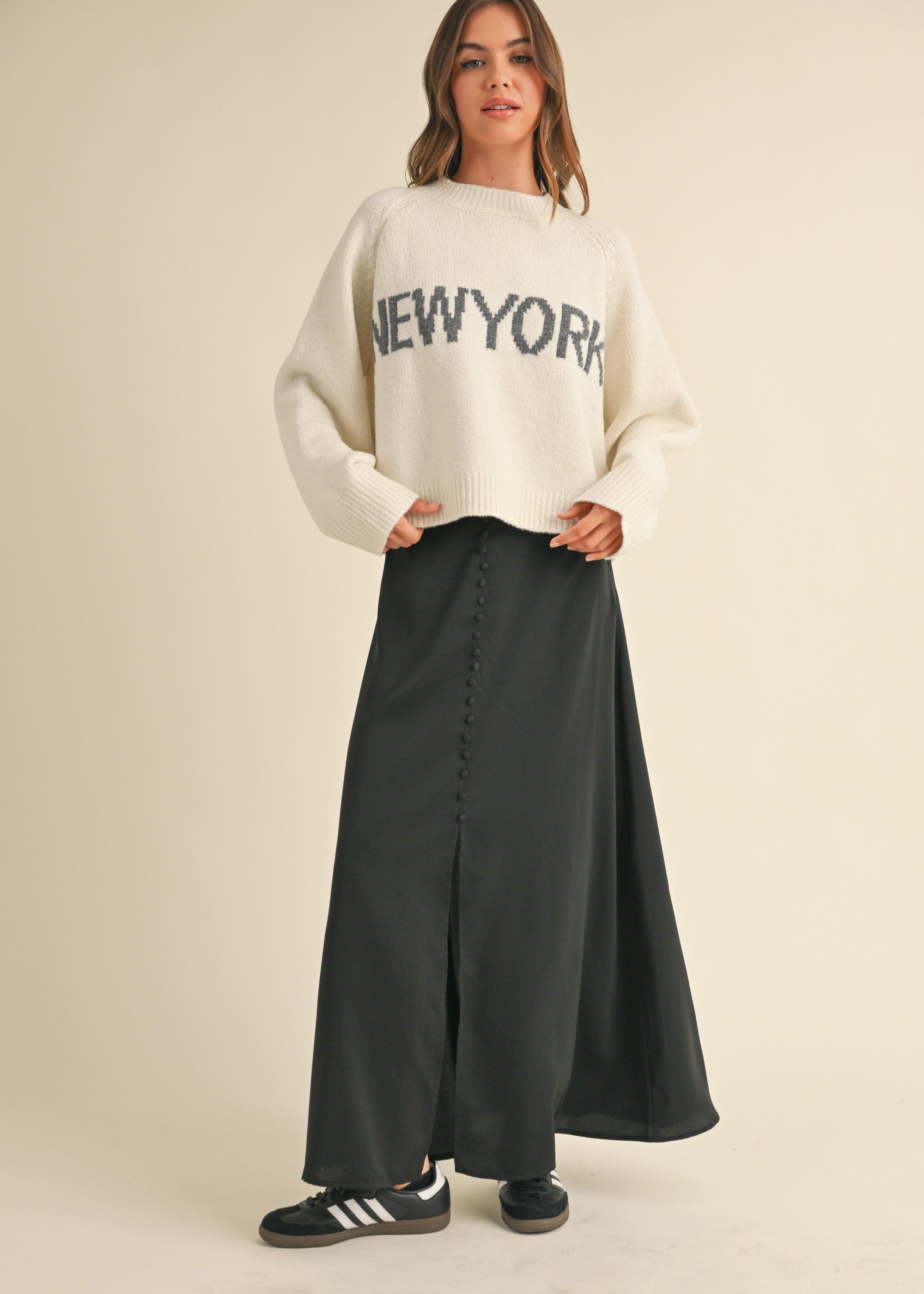 New York Print Casual Sweater - alldeserved.com