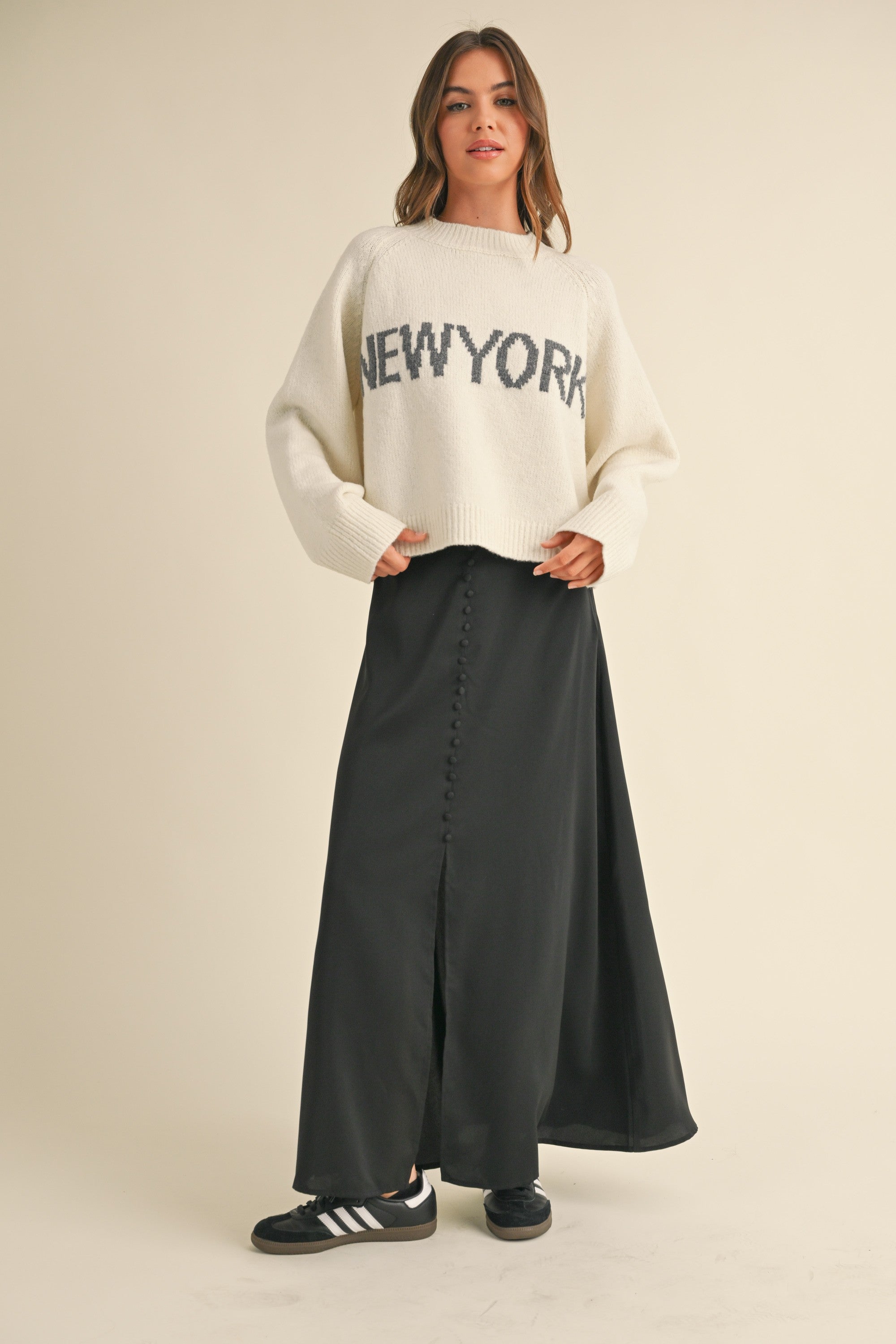 New York Print Casual Sweater - alldeserved.com