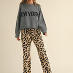 New York Print Casual Sweater - alldeserved.com