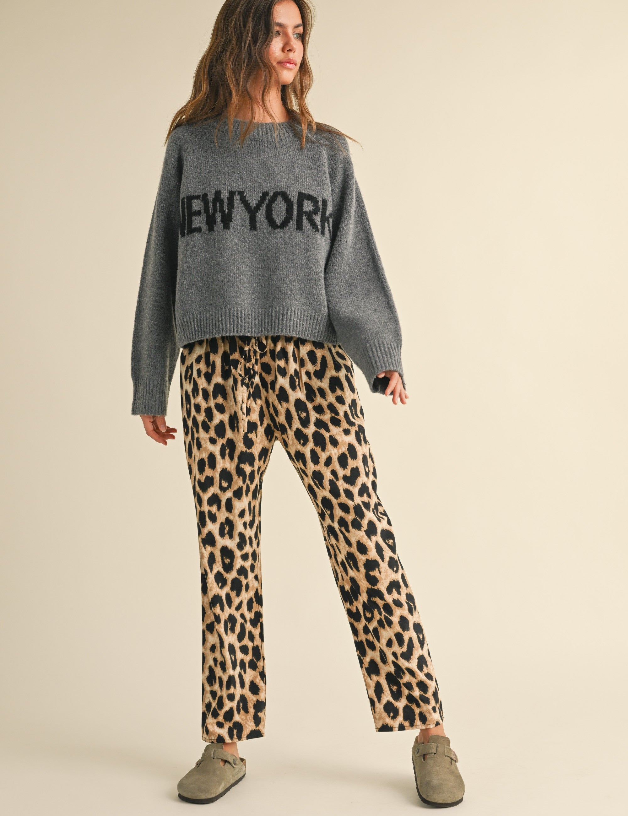 New York Print Casual Sweater - alldeserved.com