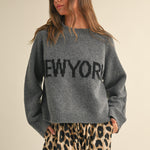 New York Print Casual Sweater - alldeserved.com