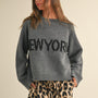 New York Print Casual Sweater - alldeserved.com