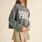 Paris Print Casual Sweater - alldeserved.com