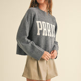 Paris Print Casual Sweater - alldeserved.com