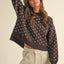 Heartbeat Patterned Cropped Sweater - alldeserved.com