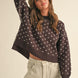 Heartbeat Patterned Cropped Sweater - alldeserved.com